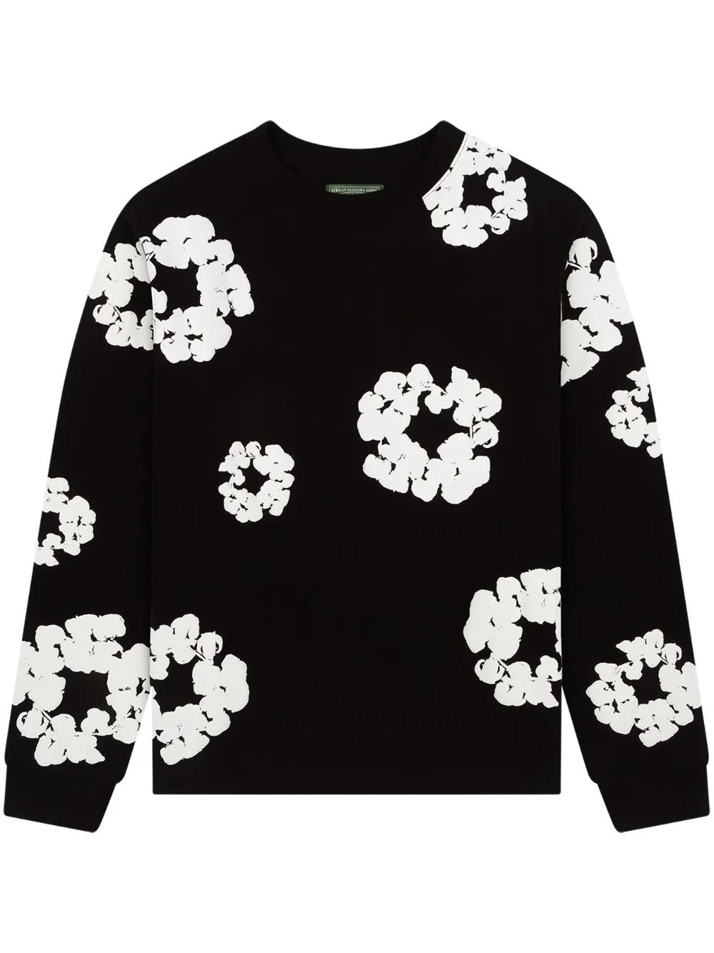 DENIM TEARS Long Sleeve Cotton Wreath Tee Black