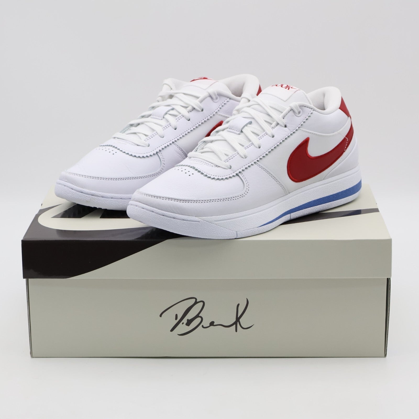 FJ4250-105 Nike Book 1 Cortez Forrest Gump White and Varsity Red (Men's)