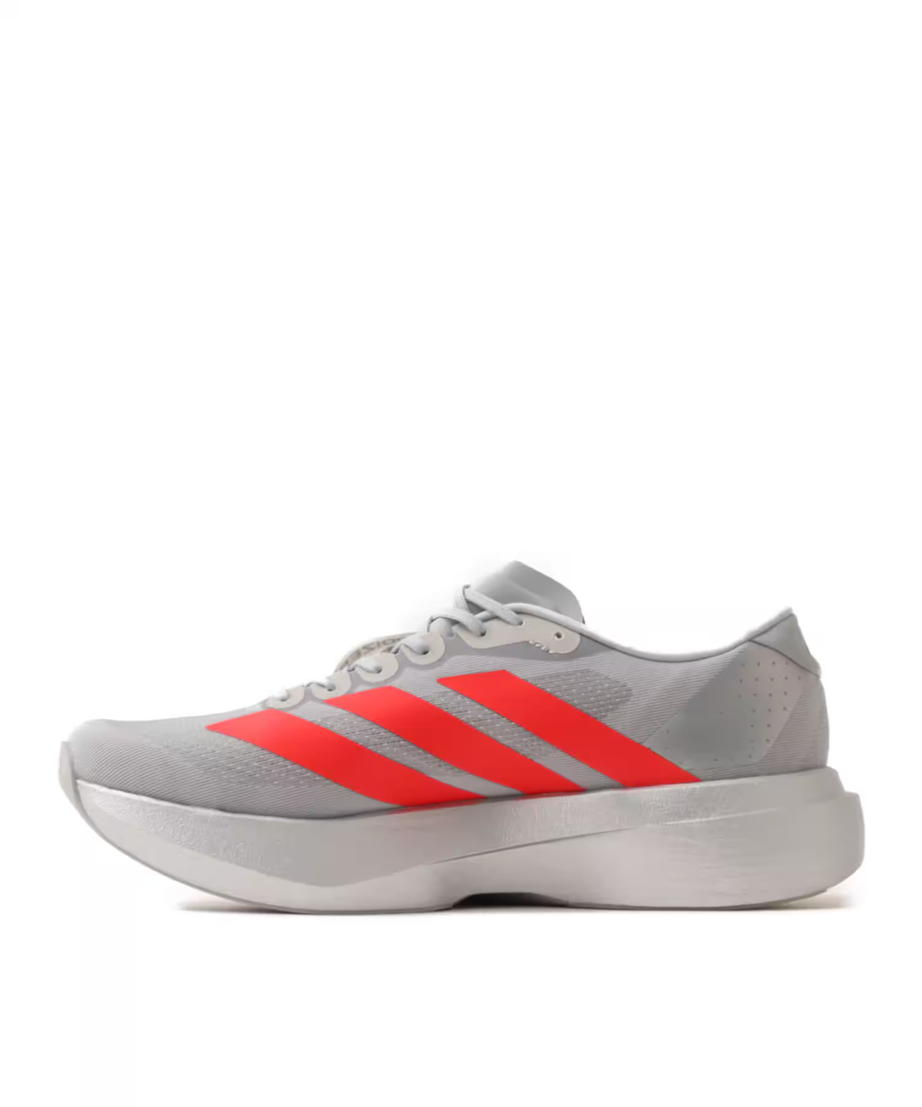 KI3381 adidas Adizero Evo SL Silver Metallic Lucid Red Iron Metallic (Men's)