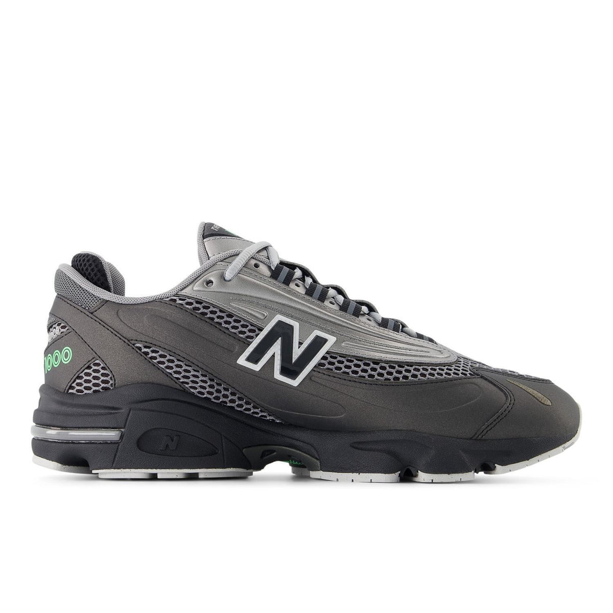 M1000T New Balance 1000 Dark Silver Metallic Lime Leaf (Men's)