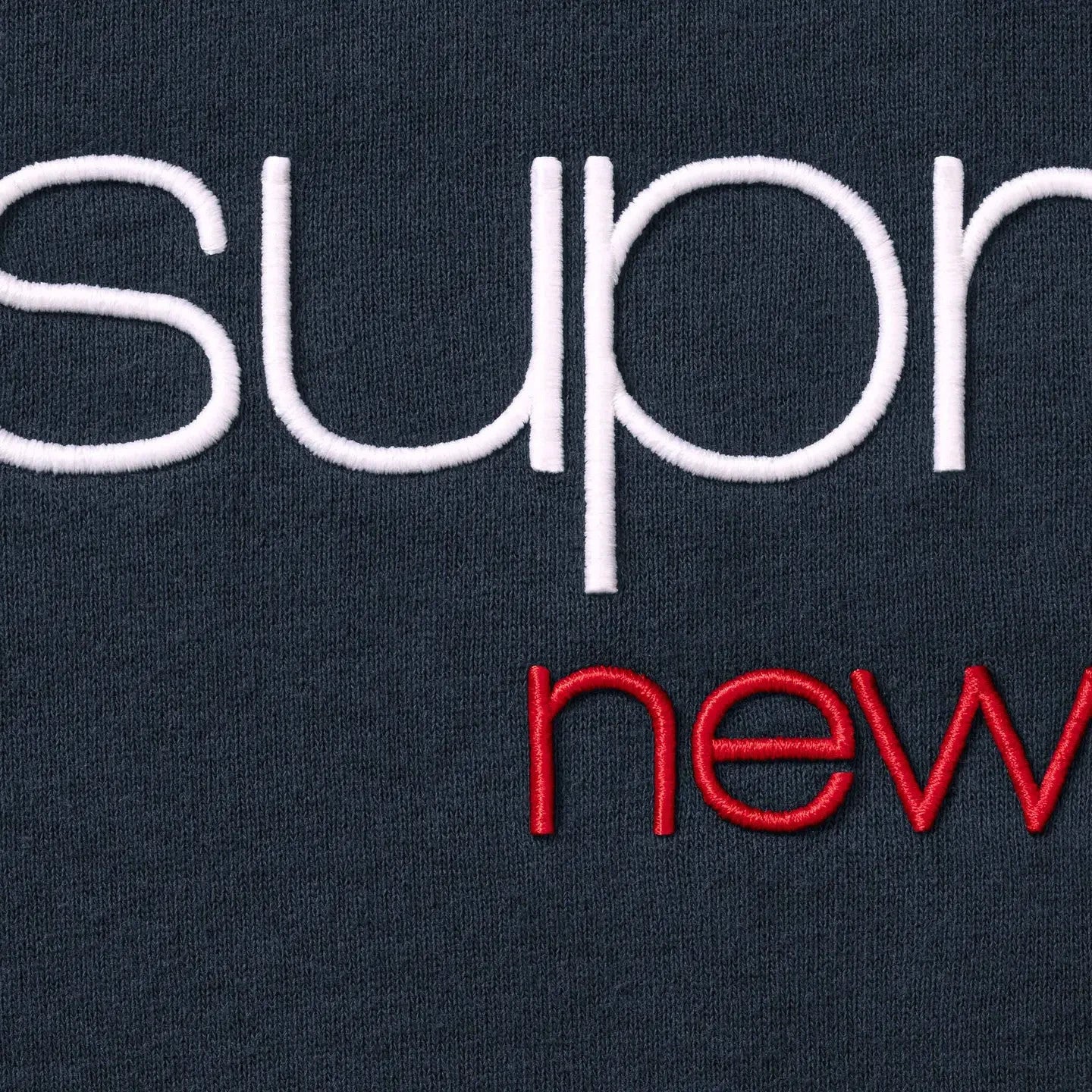 Supreme Classic Logo Hooded Sweatshirt Navy
