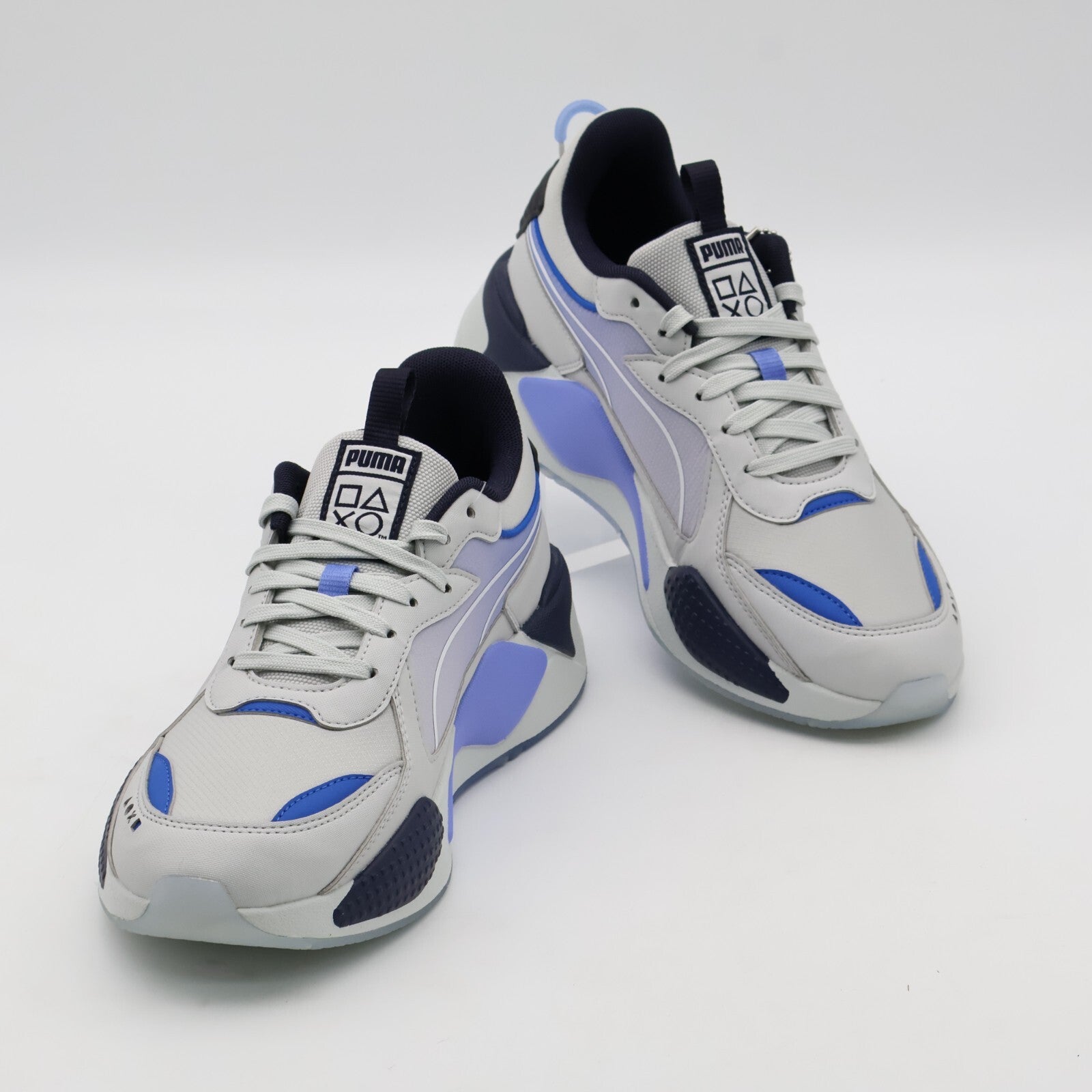396311-01 PlayStation Puma RS-X Glacial Gray Blue Skies (Men's)