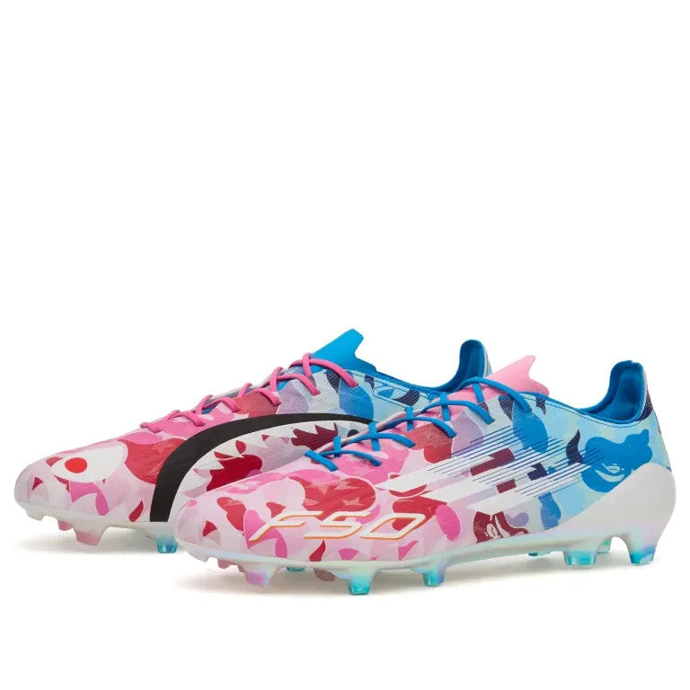 JS0573 A BATHING APE adidas F50 Elite FG Clear Pink Cloud White Icey Blue(Men's)