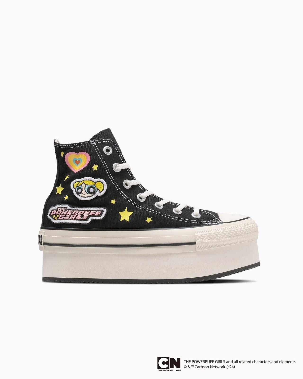 31312821 The Powerpuff Girls Converse All Star Chunkyline Hi Black (Women's)
