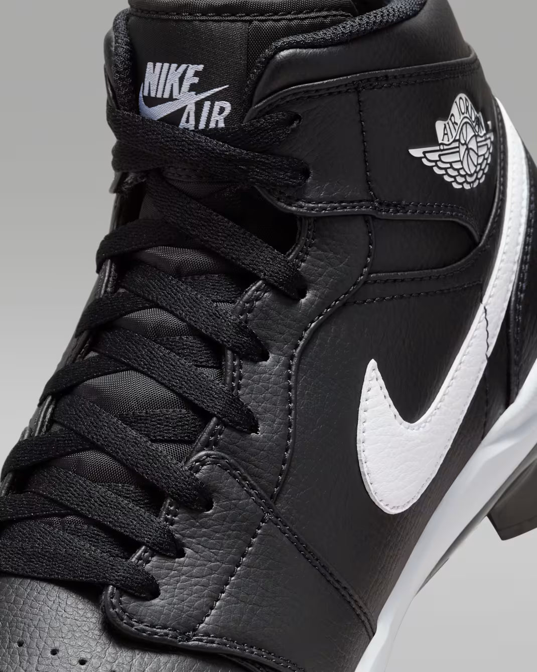 AV5354-011 Nike Air Jordan 1 Retro MCS Cleats Black White (Men's)