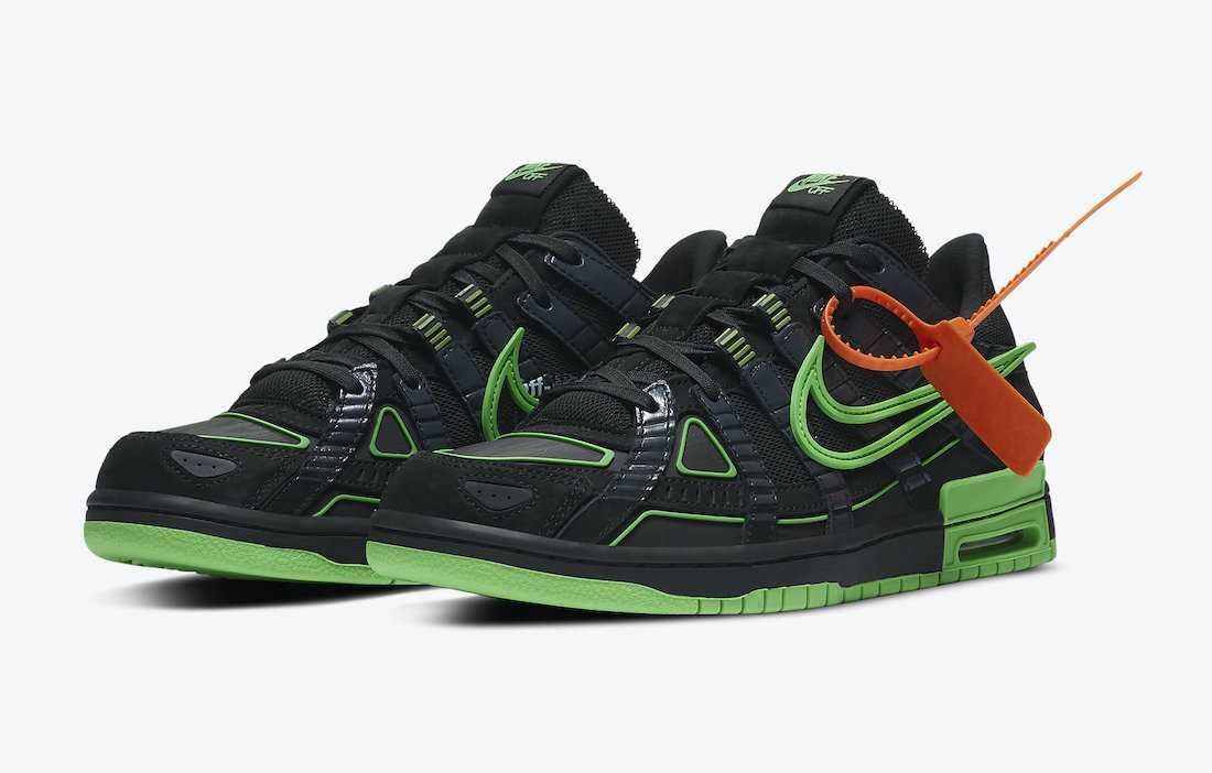 CU6015-001 Off-White Ã Nike Air Rubber Dunk Black Green Strike (Men's)