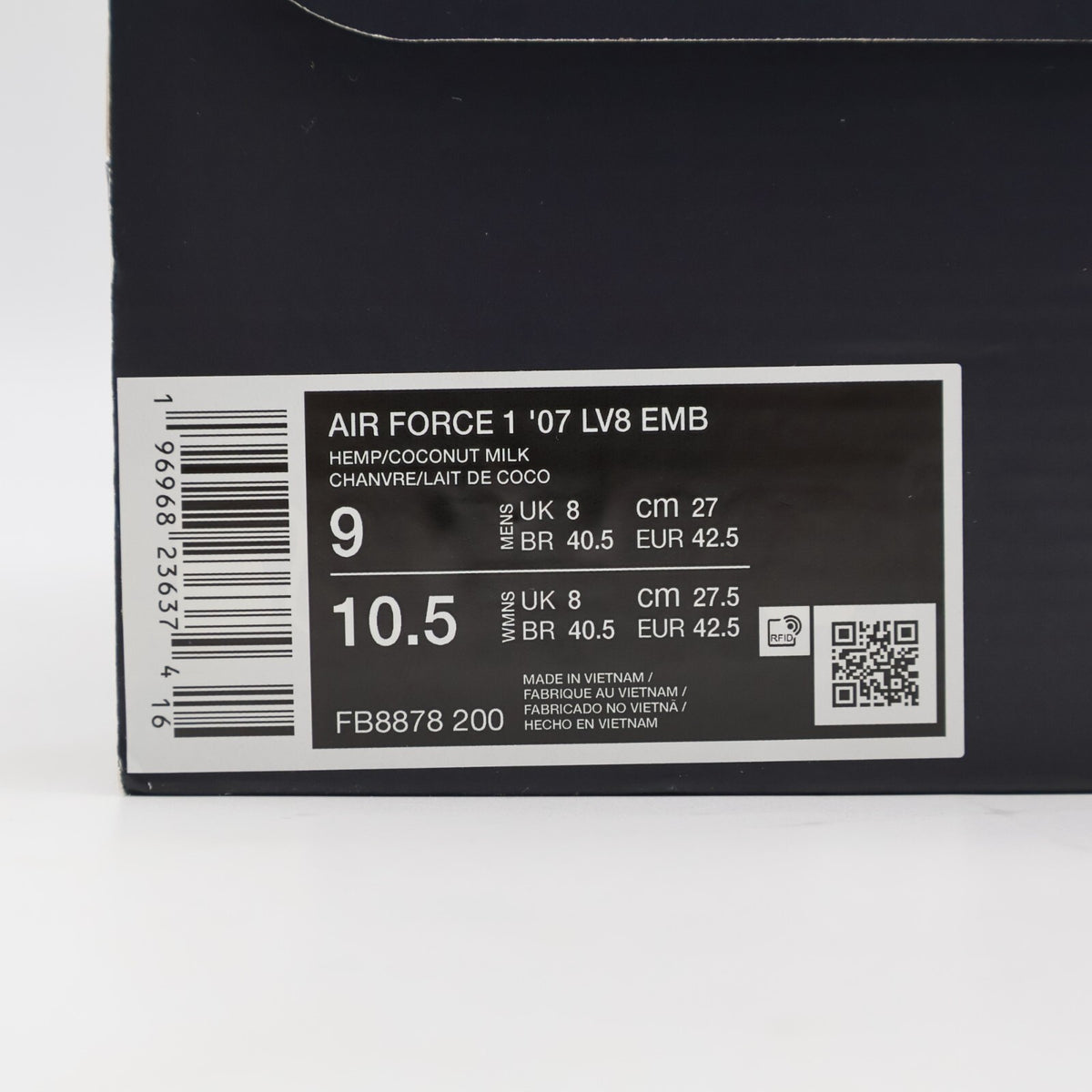 FB8878-200 Nike Air Force 1 '07 LV8 Hemp Baroque Brown Coconut Milk (Men's)