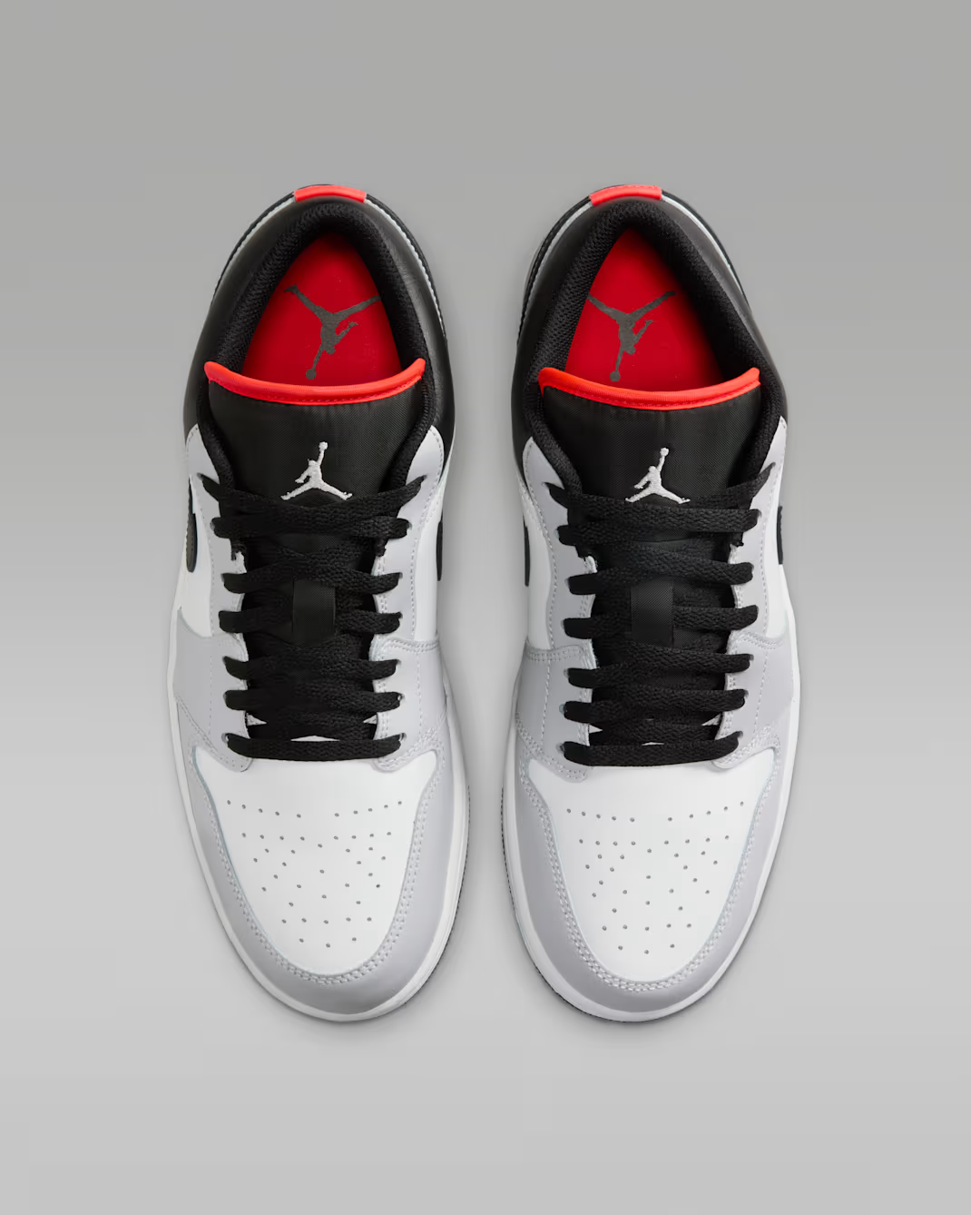 553558-045 Nike Air Jordan 1 Low Neutral Grey Infrared 23 Black (Men's)