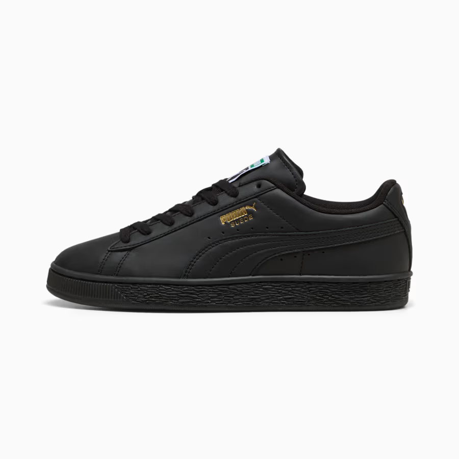 408467-02 Puma Suede "PUMA Black/Archive Green" (Men's)