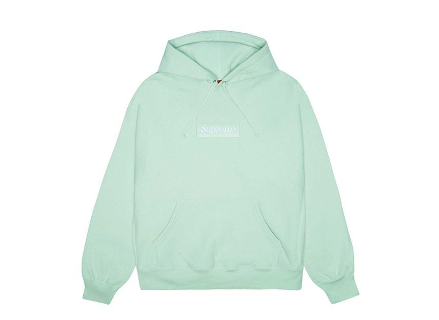 Supreme Box Logo Hooded Sweatshirt Light Green (23FW)