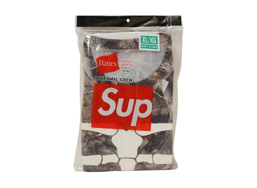 Supreme Hanes Bones Thermal Crew (1 Pack) Camo