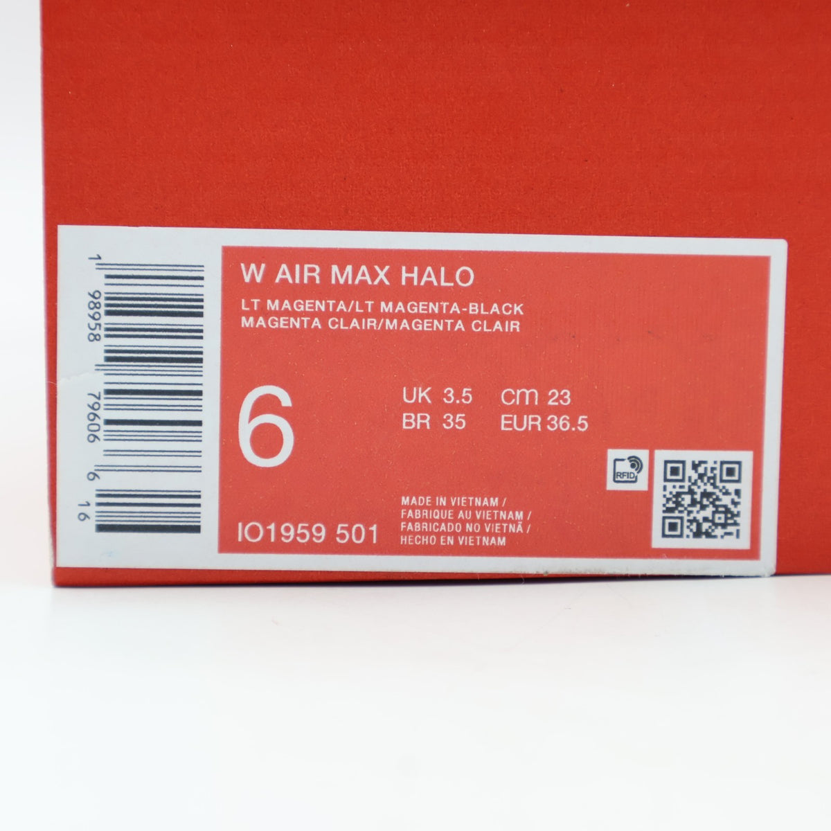 IO1959-501 Nike Air Max Halo Light Magenta/Black (Women's)