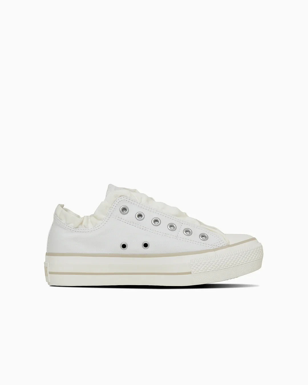 31315110 Converse All Star PLTS Frillslip OX Pure White Dusty Beige (Women's)