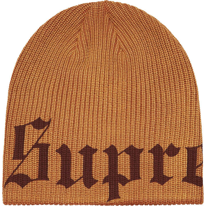 Supreme Old English Printed Beanie Brown