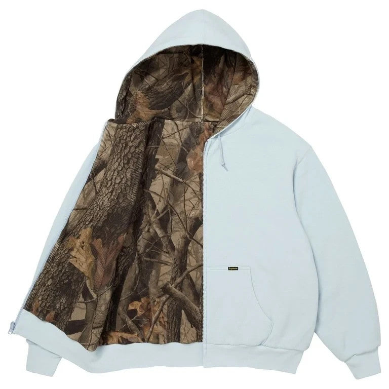 Supreme Reversible Work Zip Up Hooded Sweatshirt Light Blue