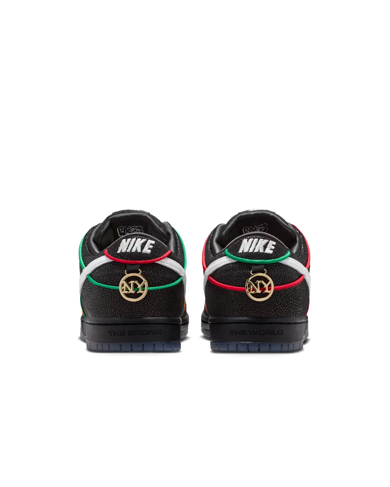HV1664-001 Bronx Girls Skate Nike SB Dunk Low Pro Black Challenge Red (Men's)