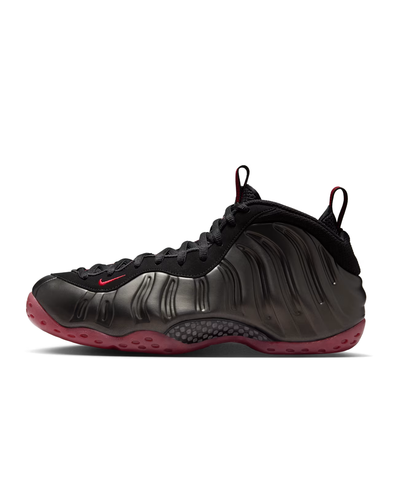 IB2219-001 Nike Air Foamposite One Cough Drop Black and Varsity Red 2025 (Men's)