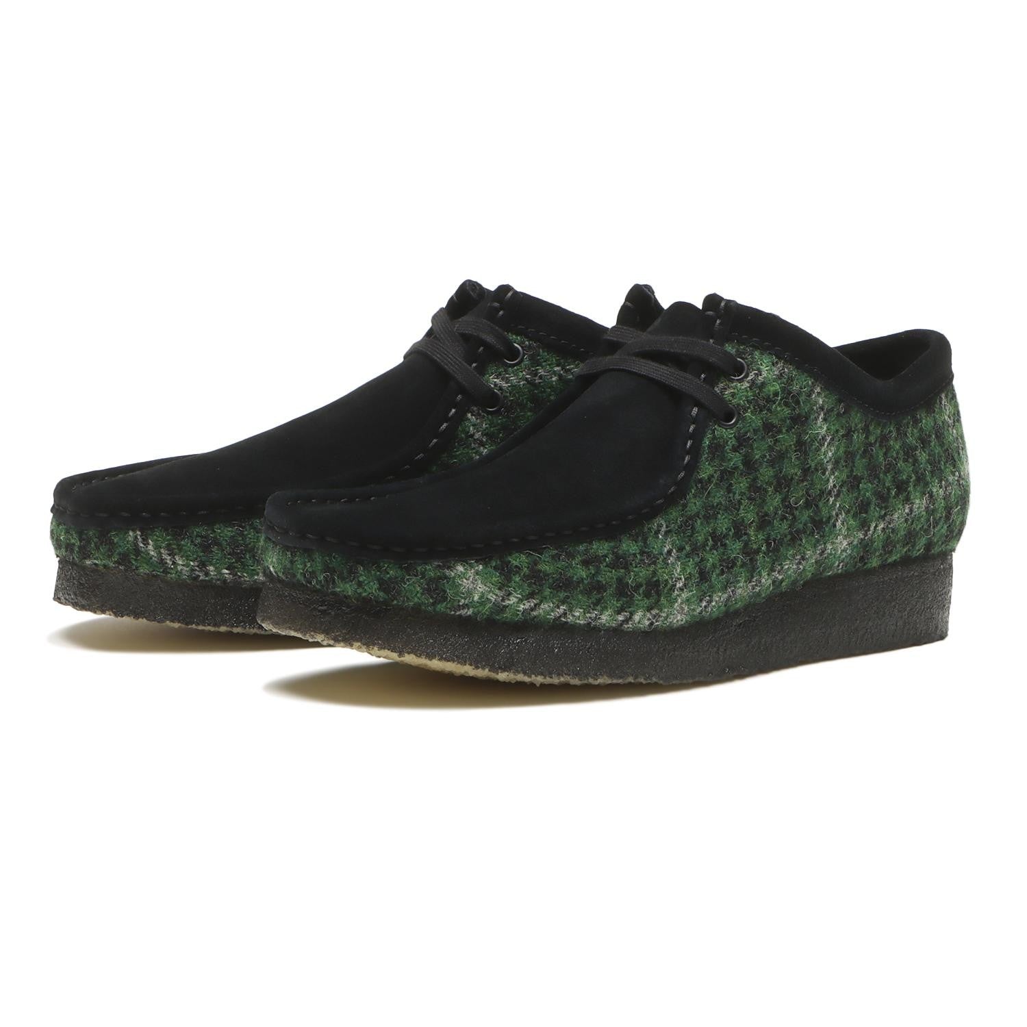 26182790 Harris Tweed Ã Clarks Wallabee Green Tweed Combi ( Men's )
