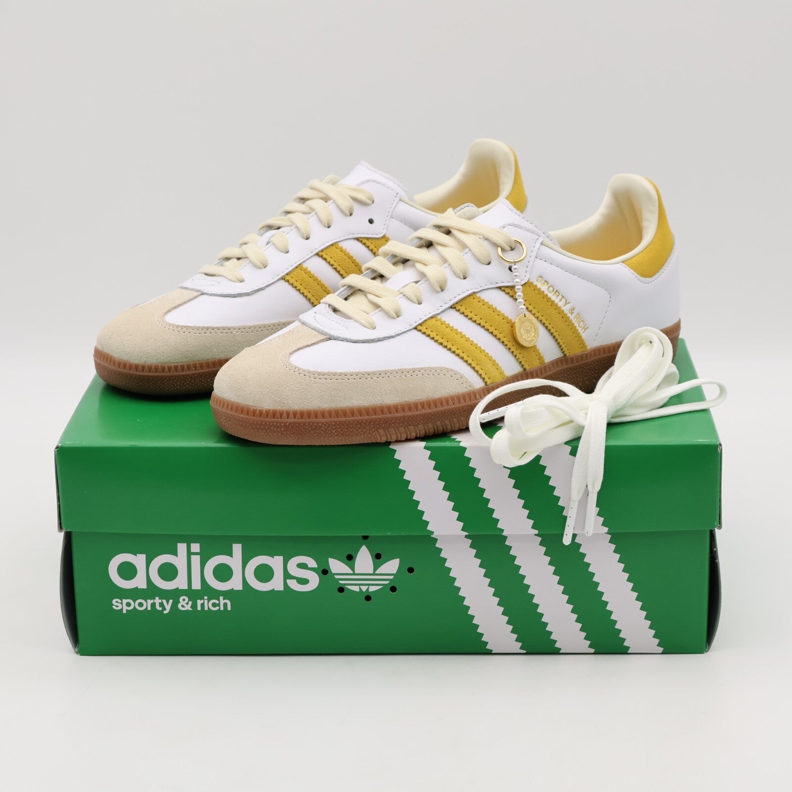 IF5661 Sporty & Rich adidas Originals Samba OG White Bold Gold Cream (Men's)