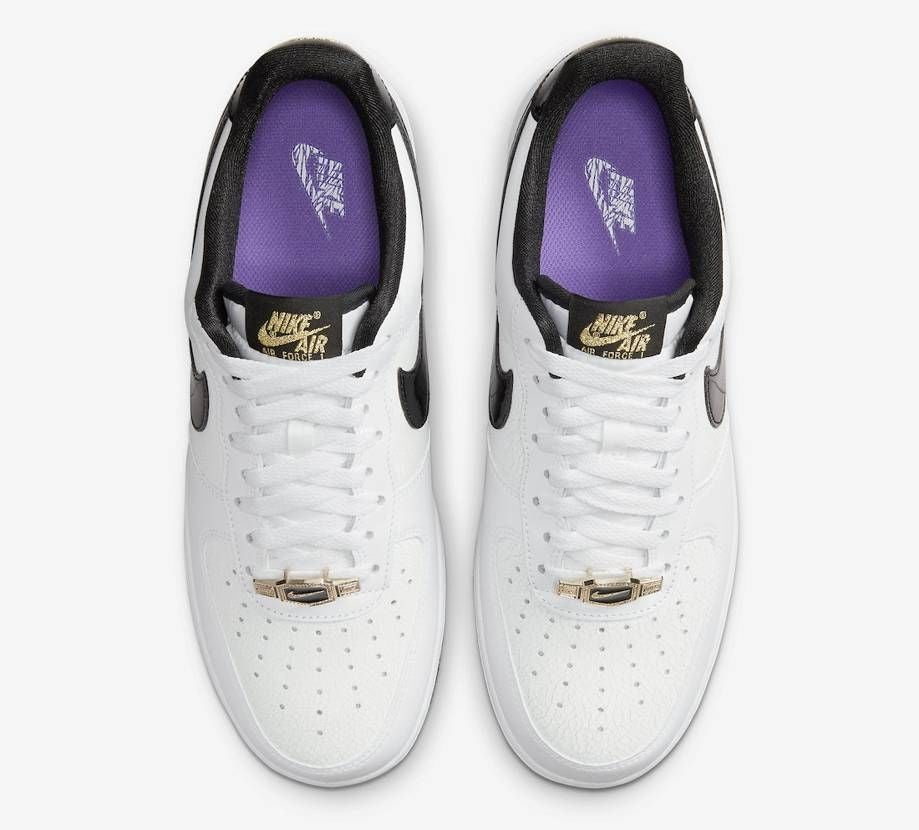 DR9866-100 Nike Air Force 1 Low '07 LV8 World Champ White and Black (Men's)