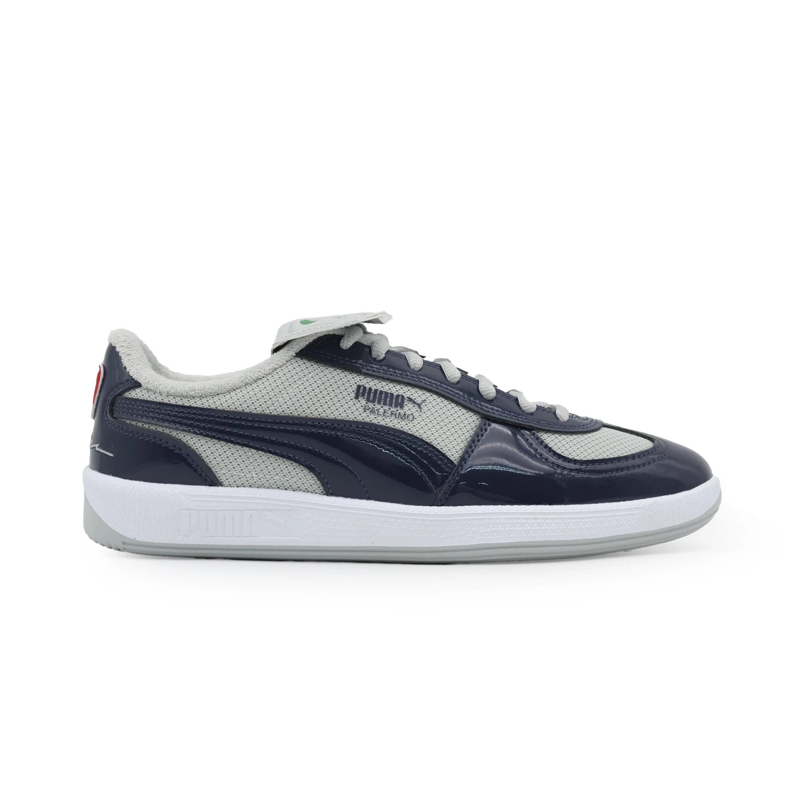 406042-01 BlackEyePatch Puma Cup Palermo Premium Cool Light Gray New Navy (Men's