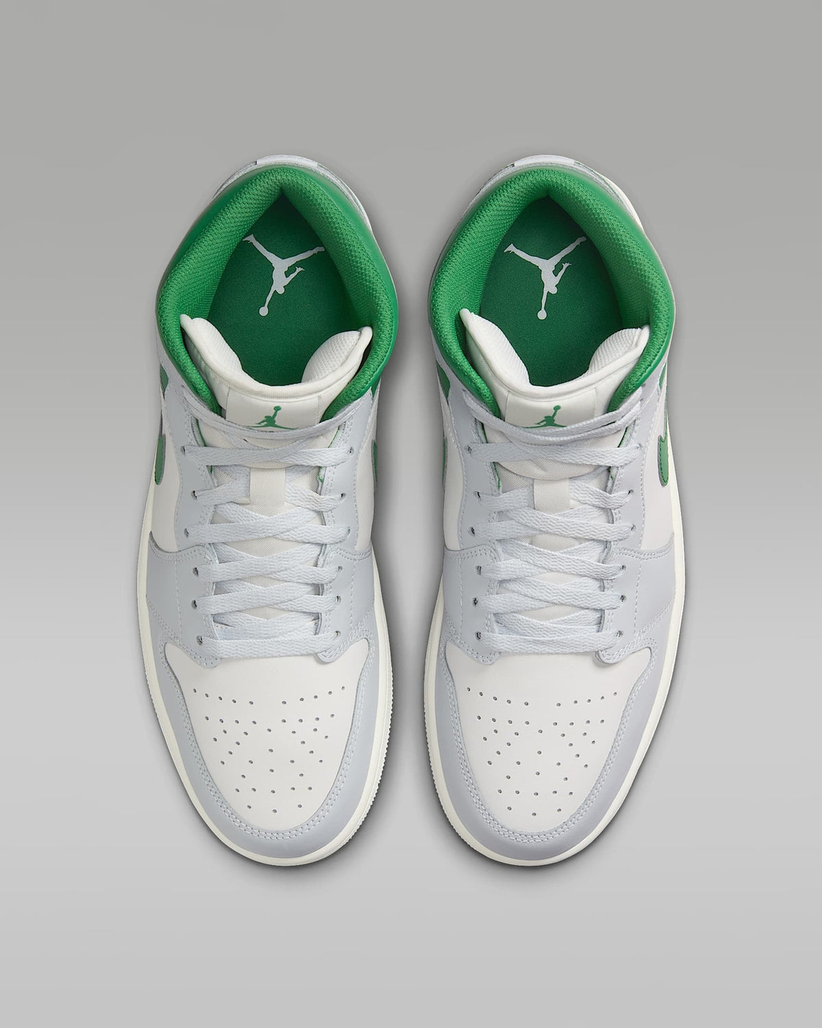 DQ8426-142 Nike Air Jordan 1 Mid Summit White Pure Platinum Sail Pine (Men's)