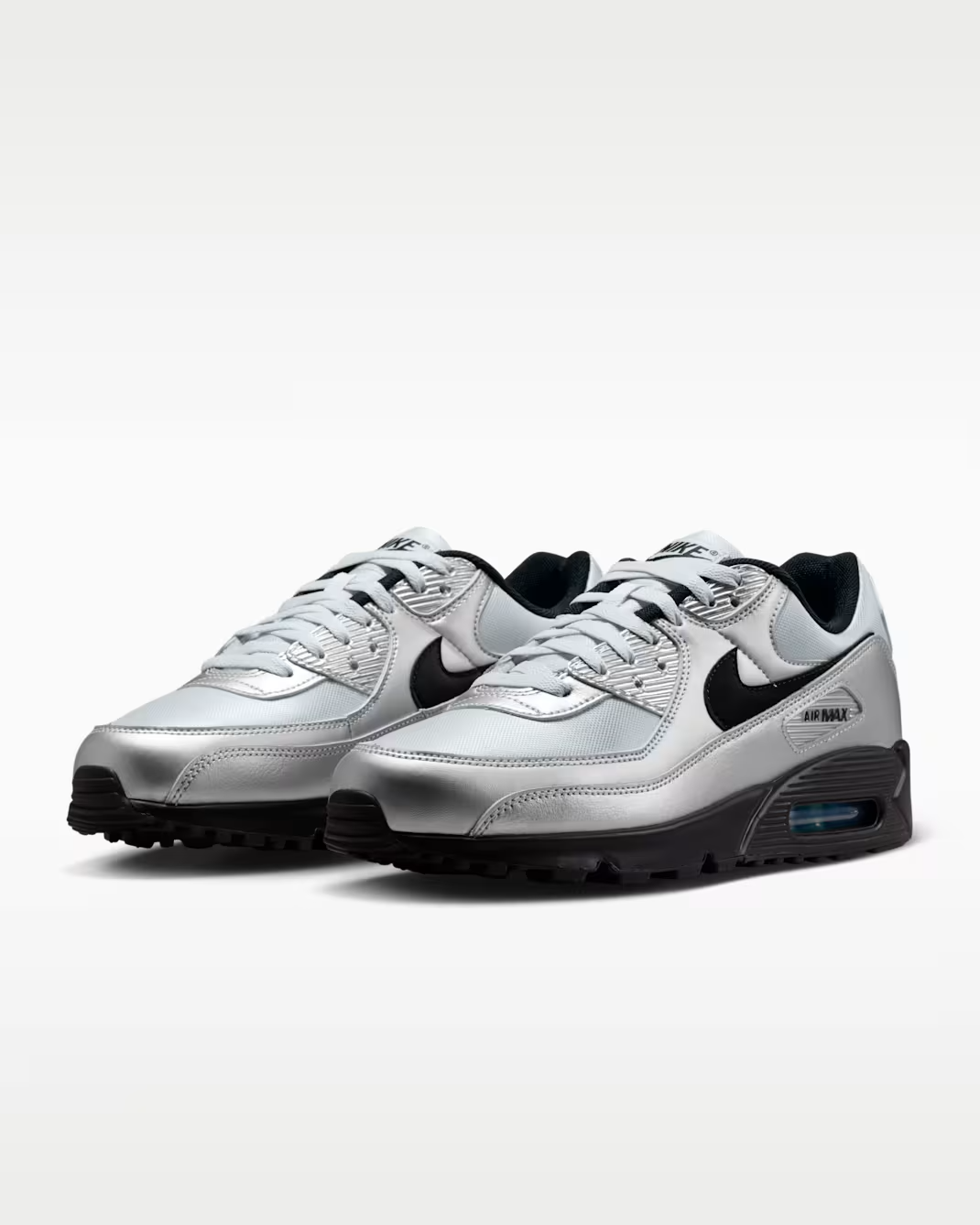 IV5974-001 Nike Air Max 90 PRM "Chrome/Gamma Blue/Black" (Men's)