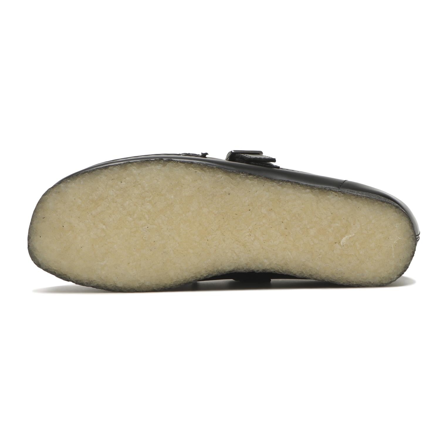 26183765 Clarks Wallabee T Bar Black High Shine Leather ( Men's )