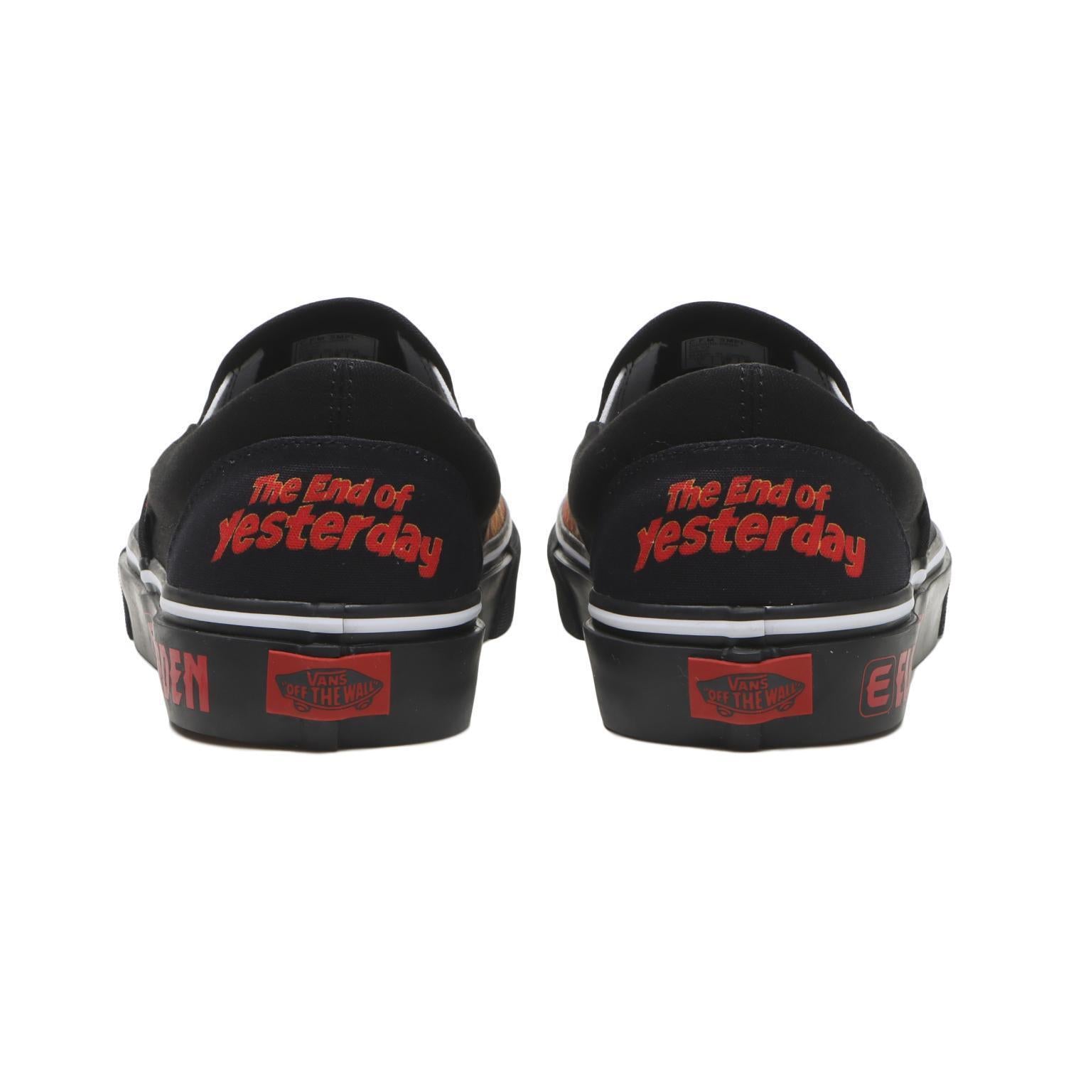 687689-0001 ELLEGARDEN Ã Vans Slip-On Black Red (V98CF ELLE) (Men's)
