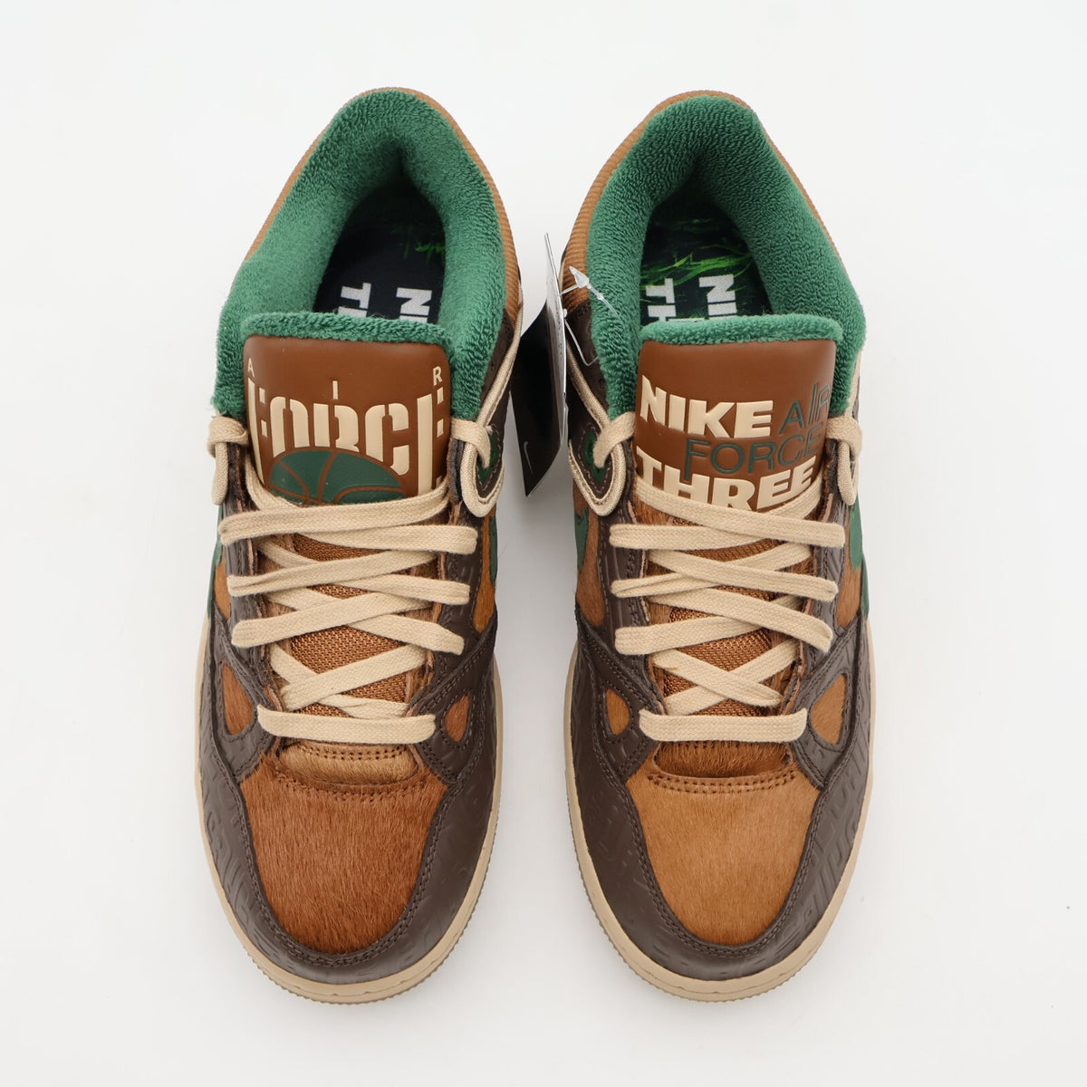 HQ0260-201 NIGO Nike Air Force 3 Low Baroque Brown Pecan Heel Logo NIGO (Men's)
