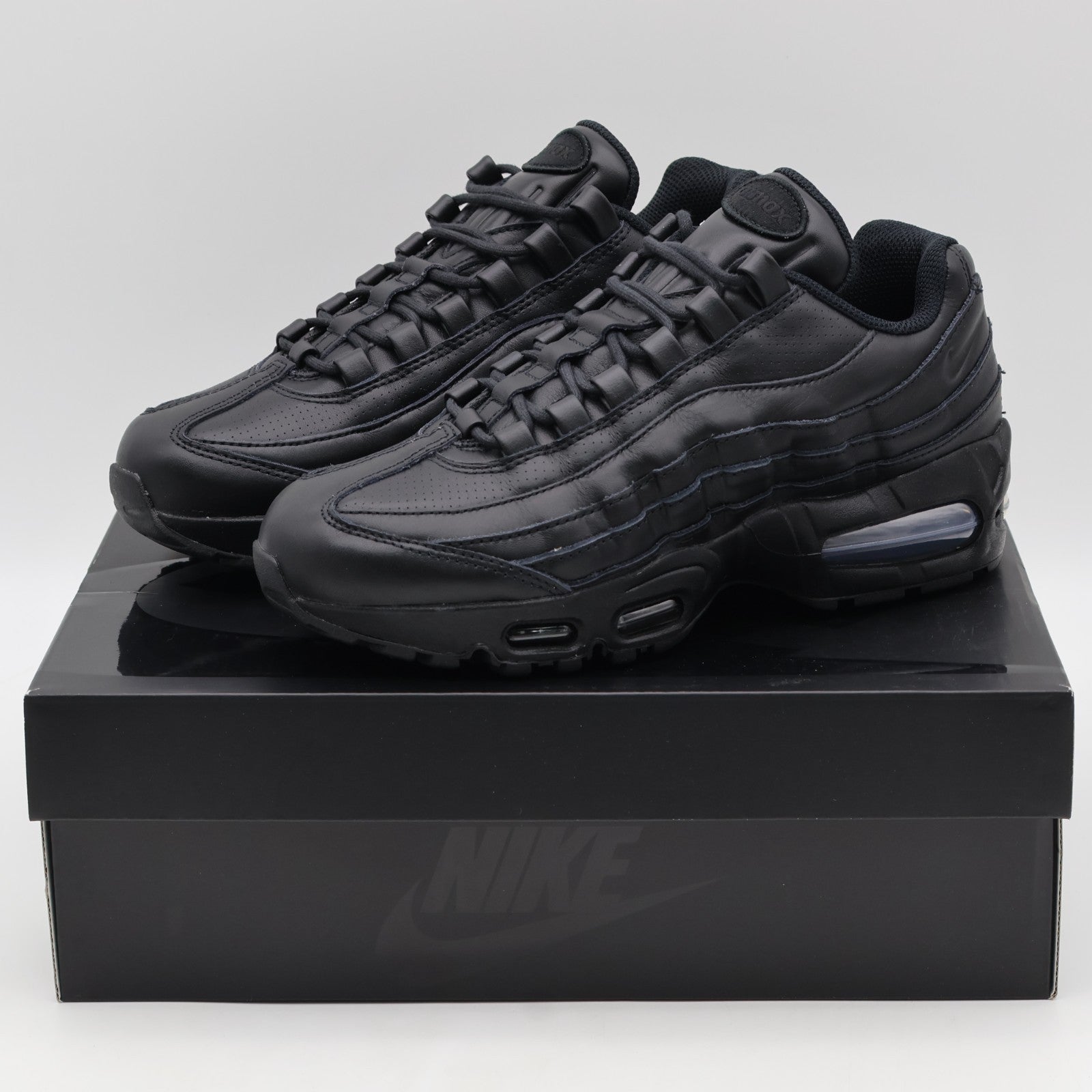 IM0696-001 Nike Air Max 95 Leather Big Bubble QS Triple Black (Men's)