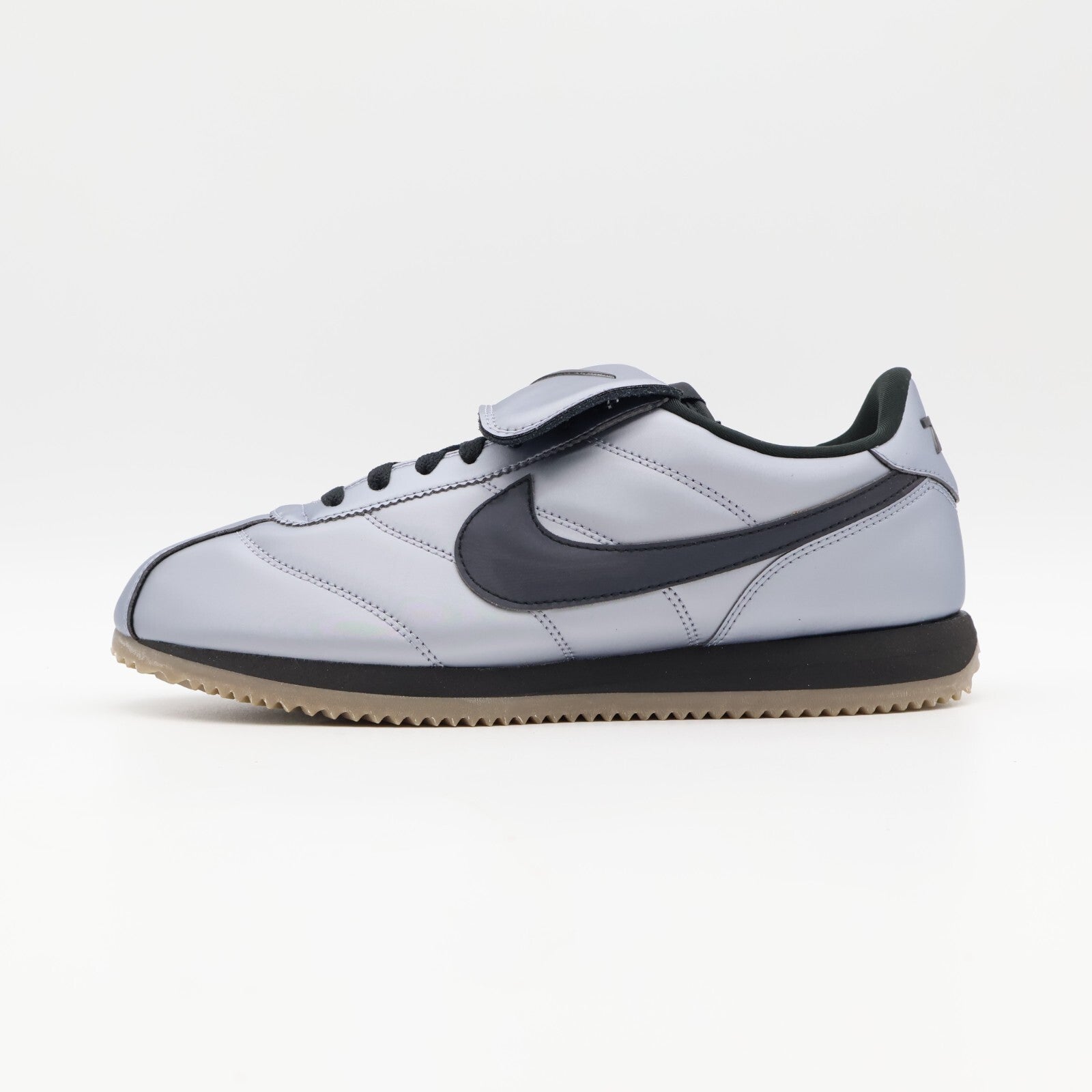HQ3490-099 Nike Cortez Leather SE Metallic Cool Grey Black Gum Dark Brown (Men's