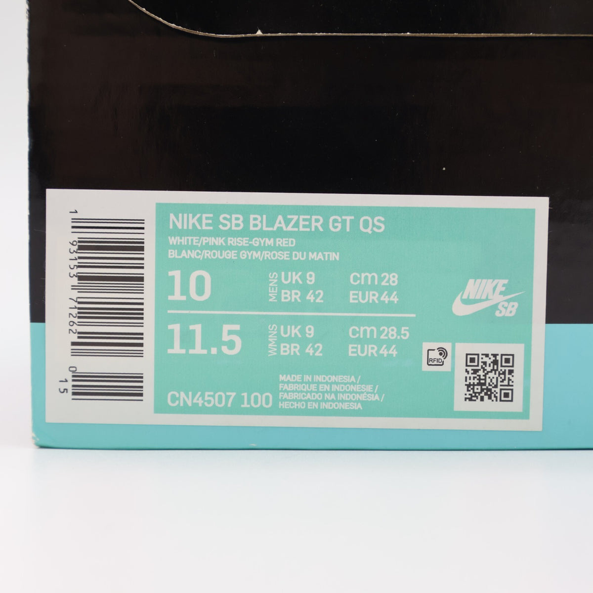 CN4507-100 Parra Nike SB Blazer Low White Red Pink (Men's)