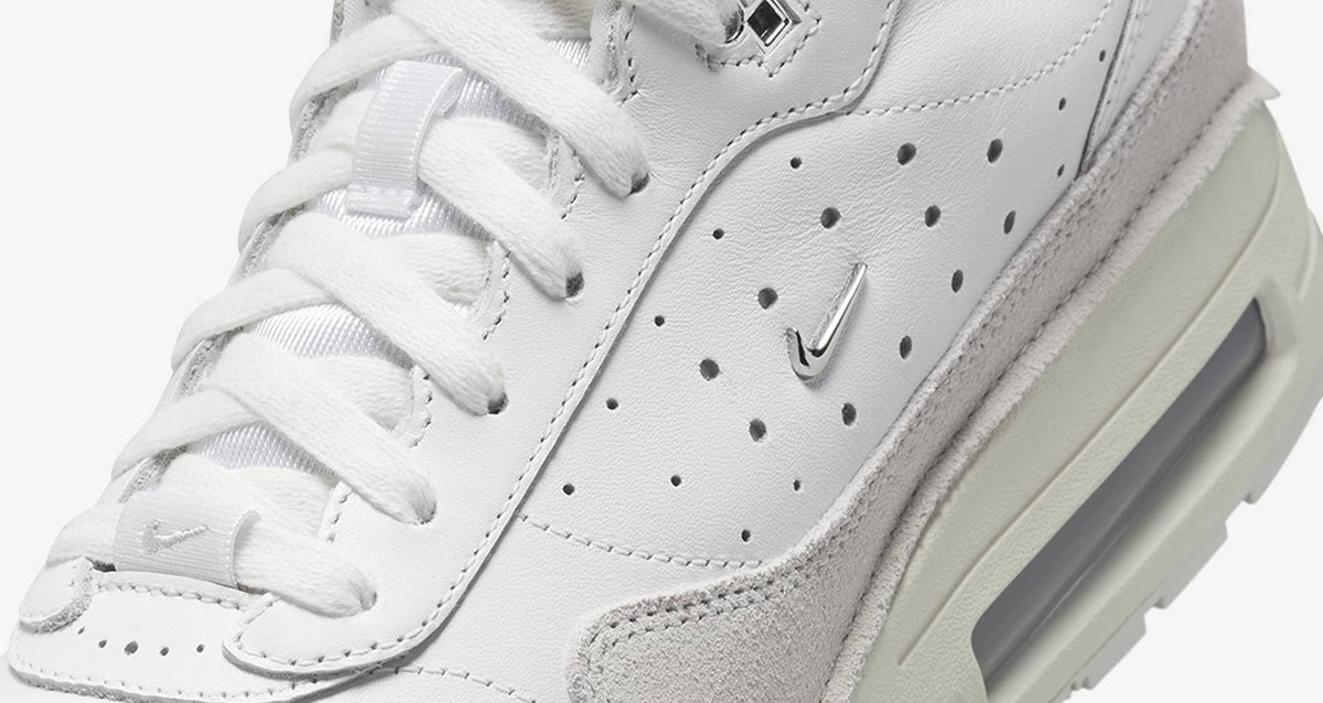 HM6690-100 Jacquemus Nike Air Max 1 SP Sail and Summit White (Women's)