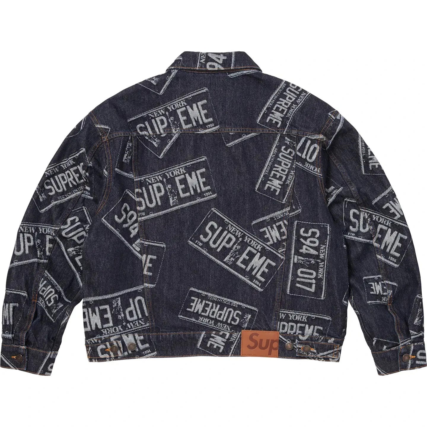 Supreme Denim Trucker Jacket License Plate
