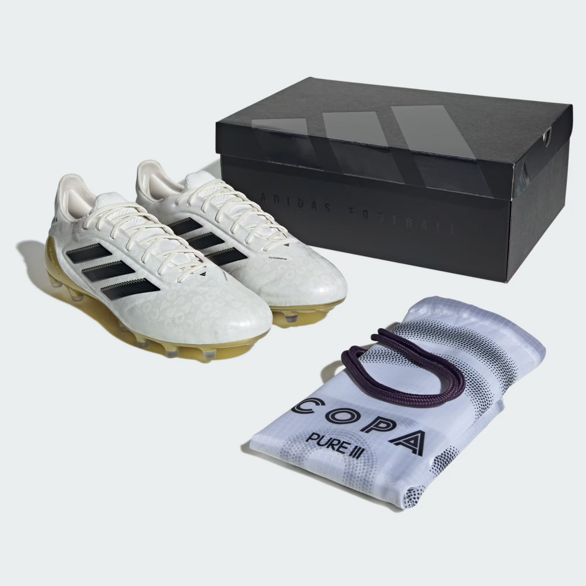 JR2116 adidas Copa Pure 3 Elite AG Zero Metalic Core Black Gold Metallic (Men's)