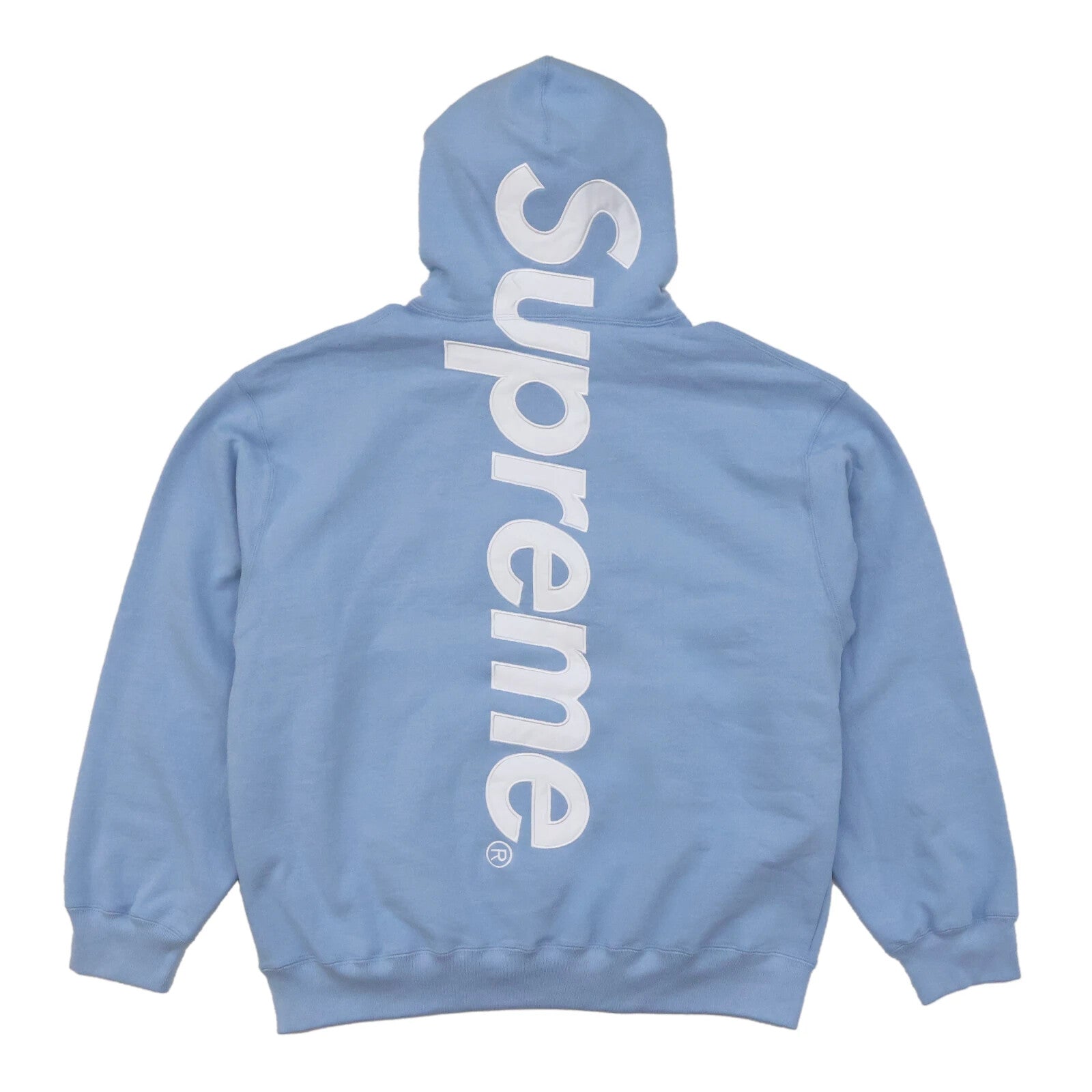 Supreme Satin Applique Hooded Sweatshirt Light Blue