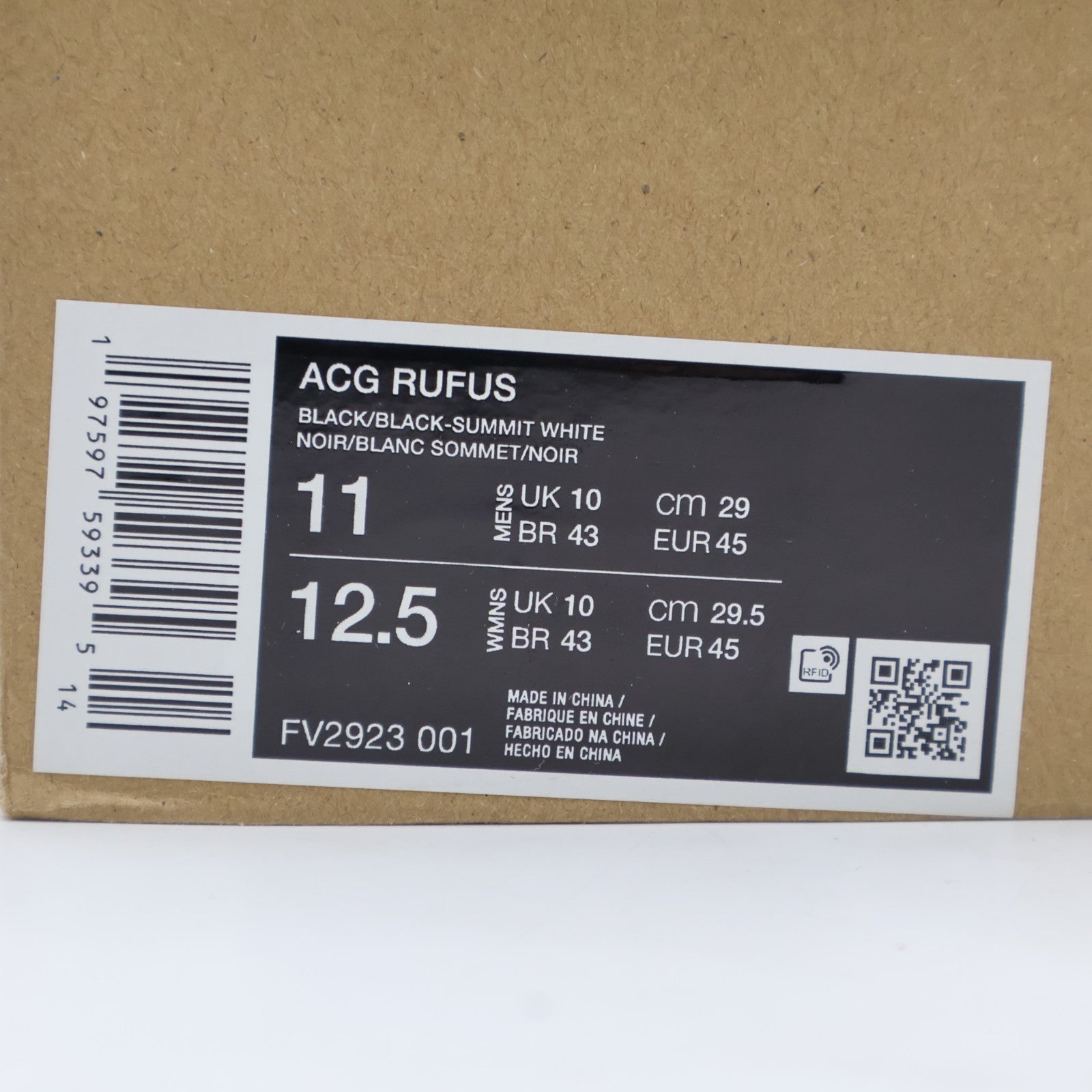 FV2923-001 Nike ACG Rufus Triple Black (Men's)
