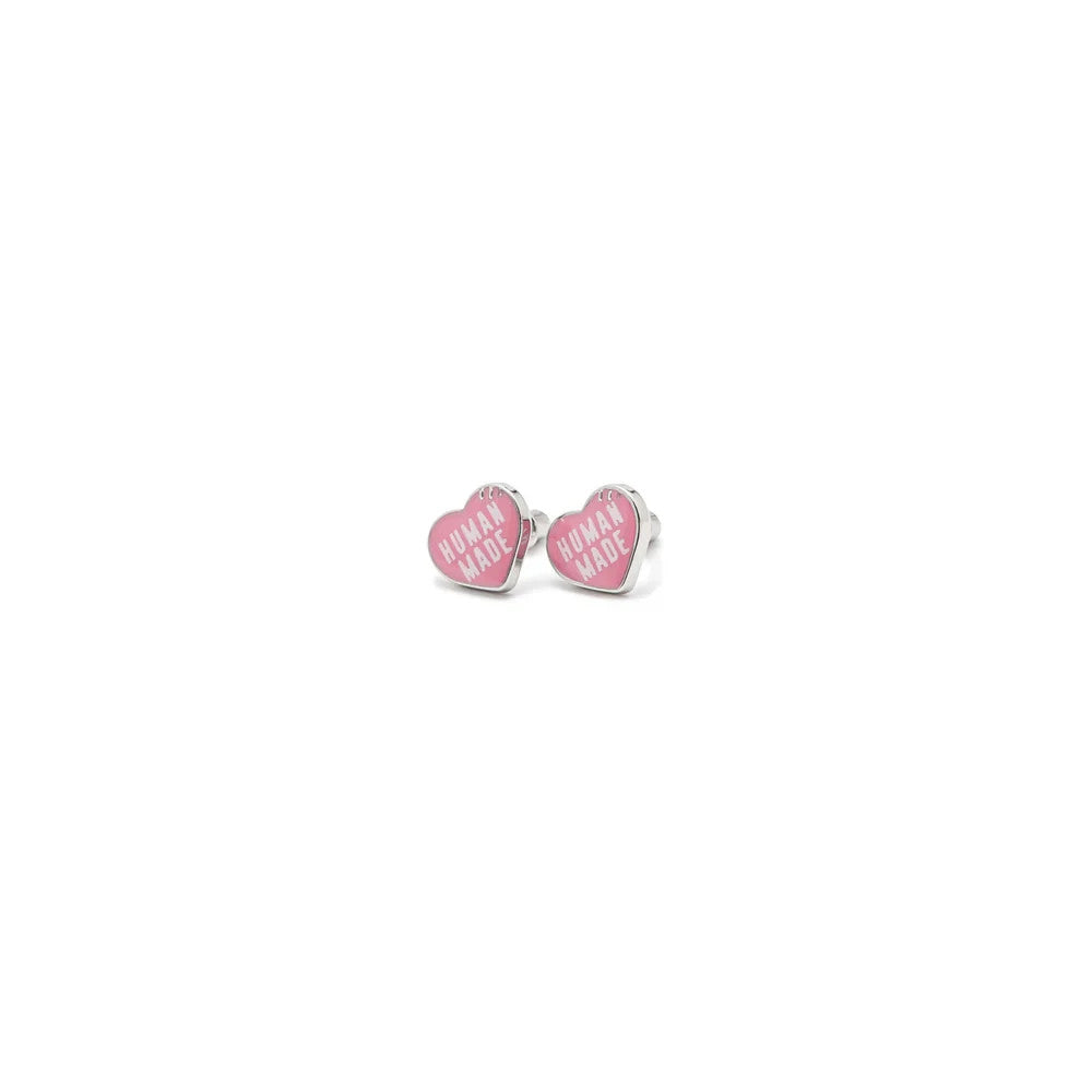 HUMAN MADE Heart Earrings Pink HM29GD156