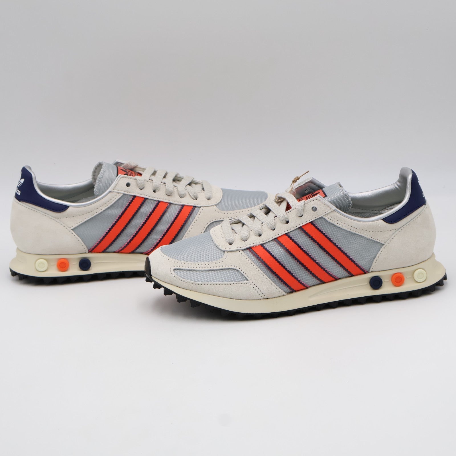 IH1651 adidas LA Trainer OG Silver Metallic Supplier Colour Dark Blue (Men's)
