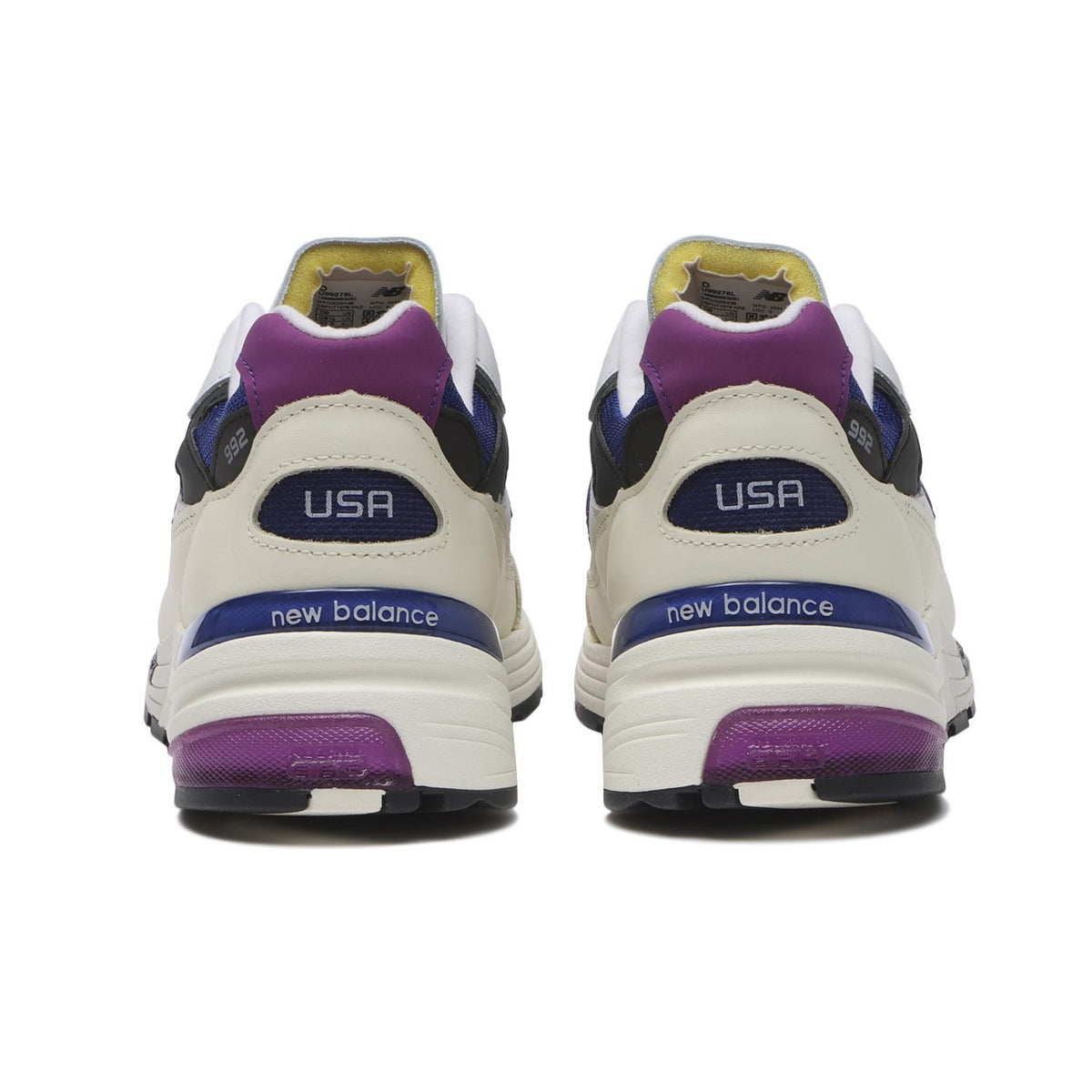 U99278L New Balance 992 White Team Royal Purple Fuchsia (Men's)
