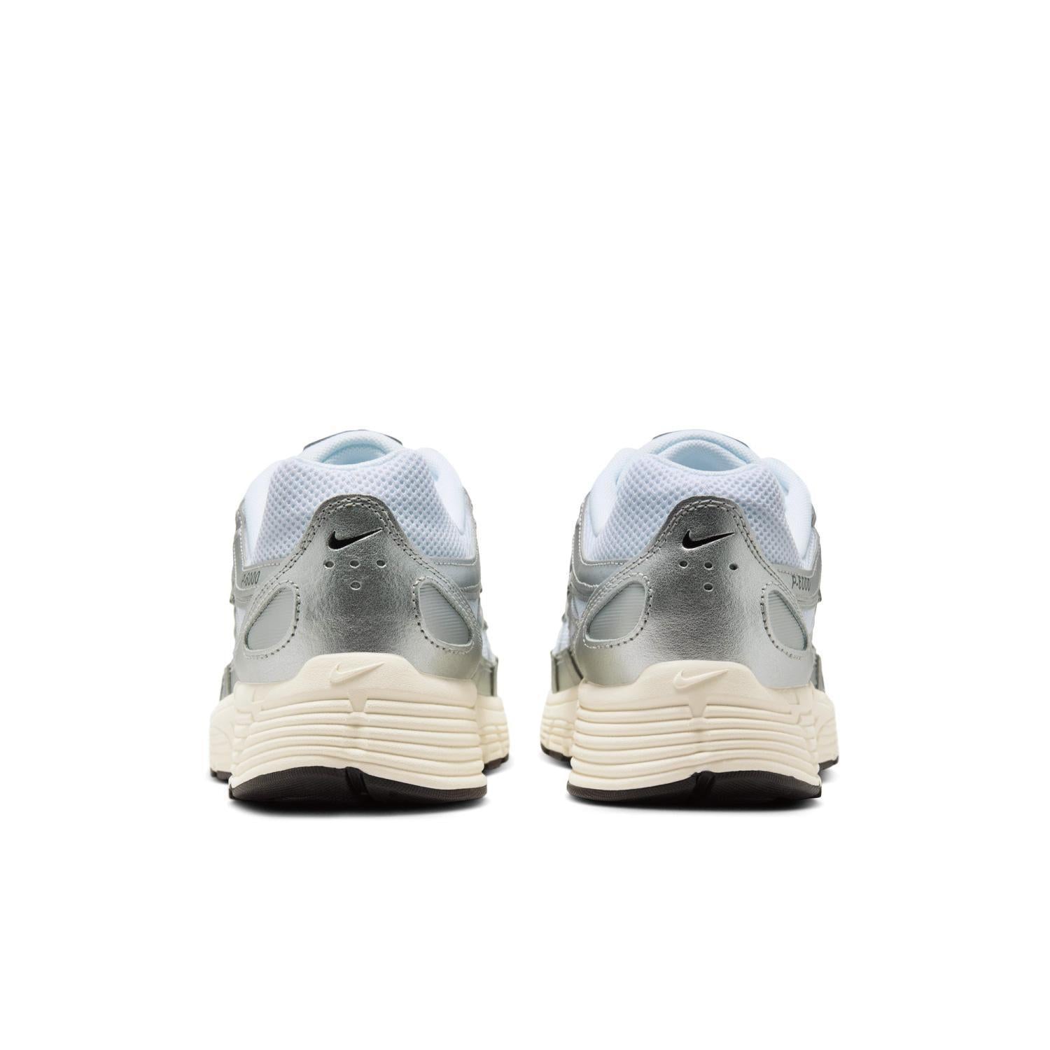CD6404-105 NIKE P-6000 WHITE/BLACK-METALLIC SILVER-FLT SILVER (Men's)