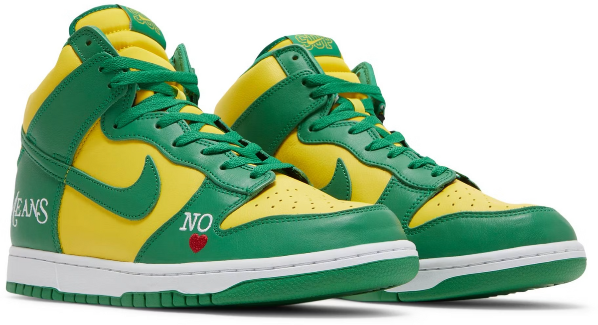 DN3741-700 Supreme Ã Nike SB Dunk High By Any Means "Brazil" (Men's)