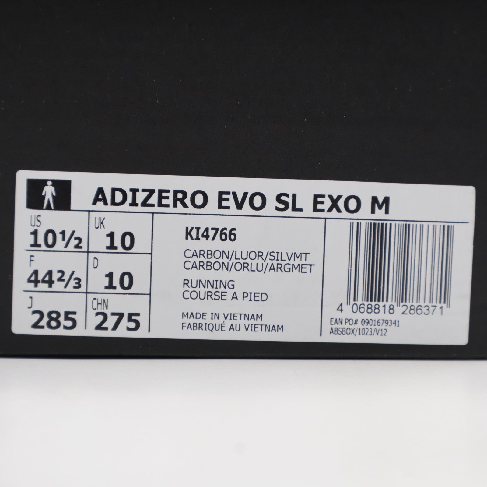 KI4766 adidas Adizero Evo Sl EXO Carbon Lucid Orange Silver Metallic (Men's)