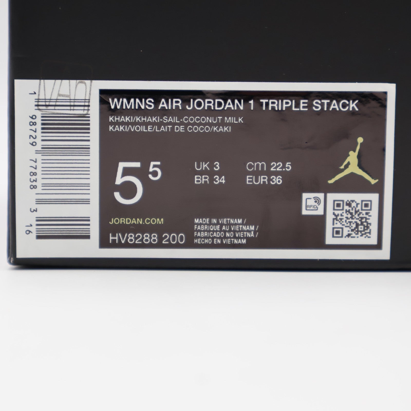 HV8288-200 Nike Air Jordan 1 Triple Stack "Khaki" (Women's)