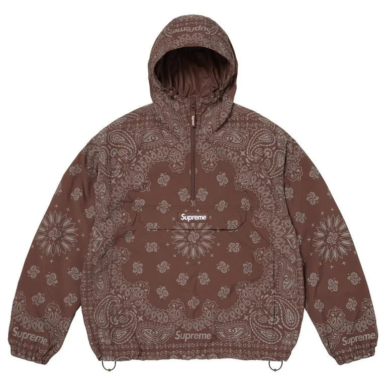 Supreme Reflective Bandana Anorak Brown