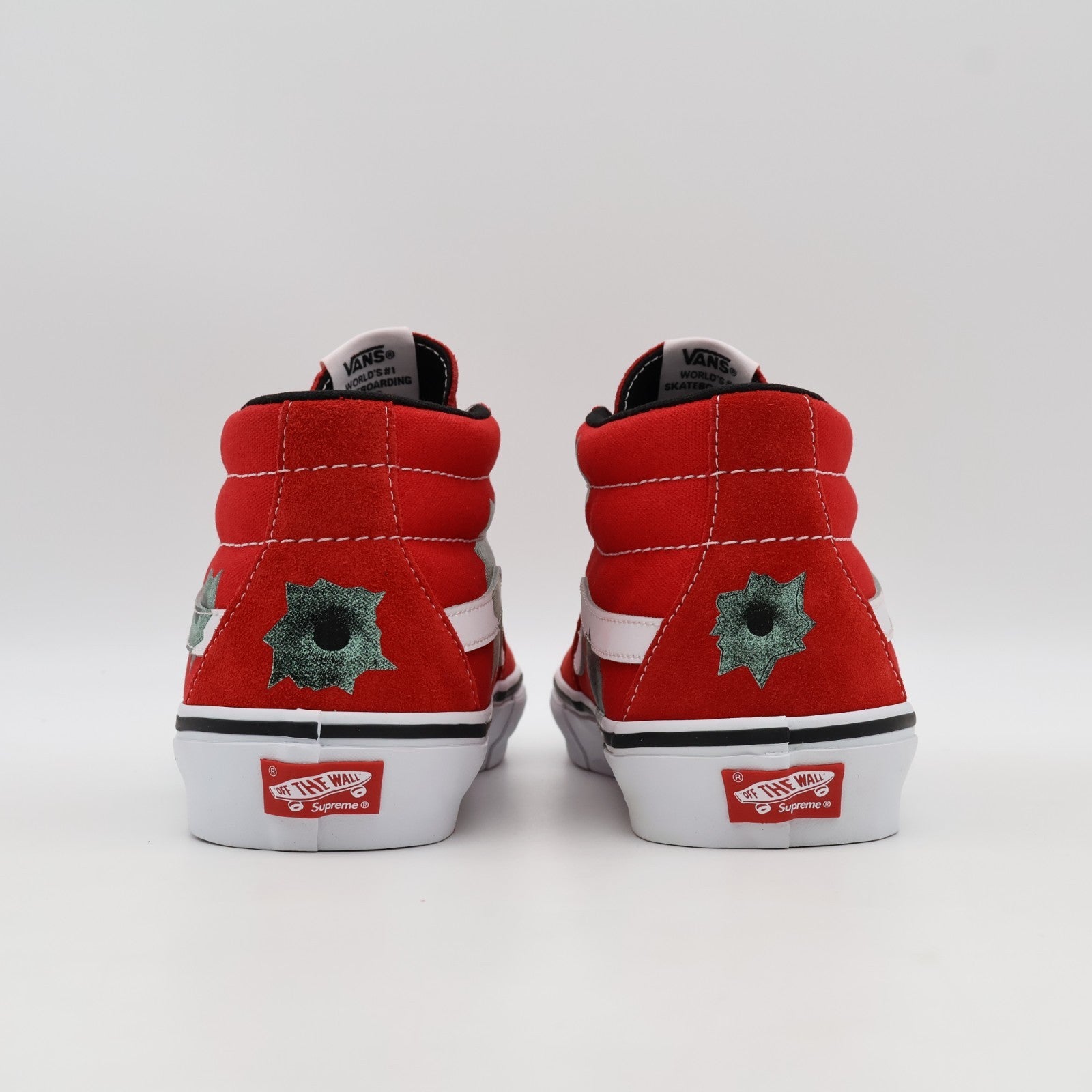 VN0A5KS1RED Nate Lowman Supreme Vans Skate Grosso Mid Bullet Hole Red (Men's)