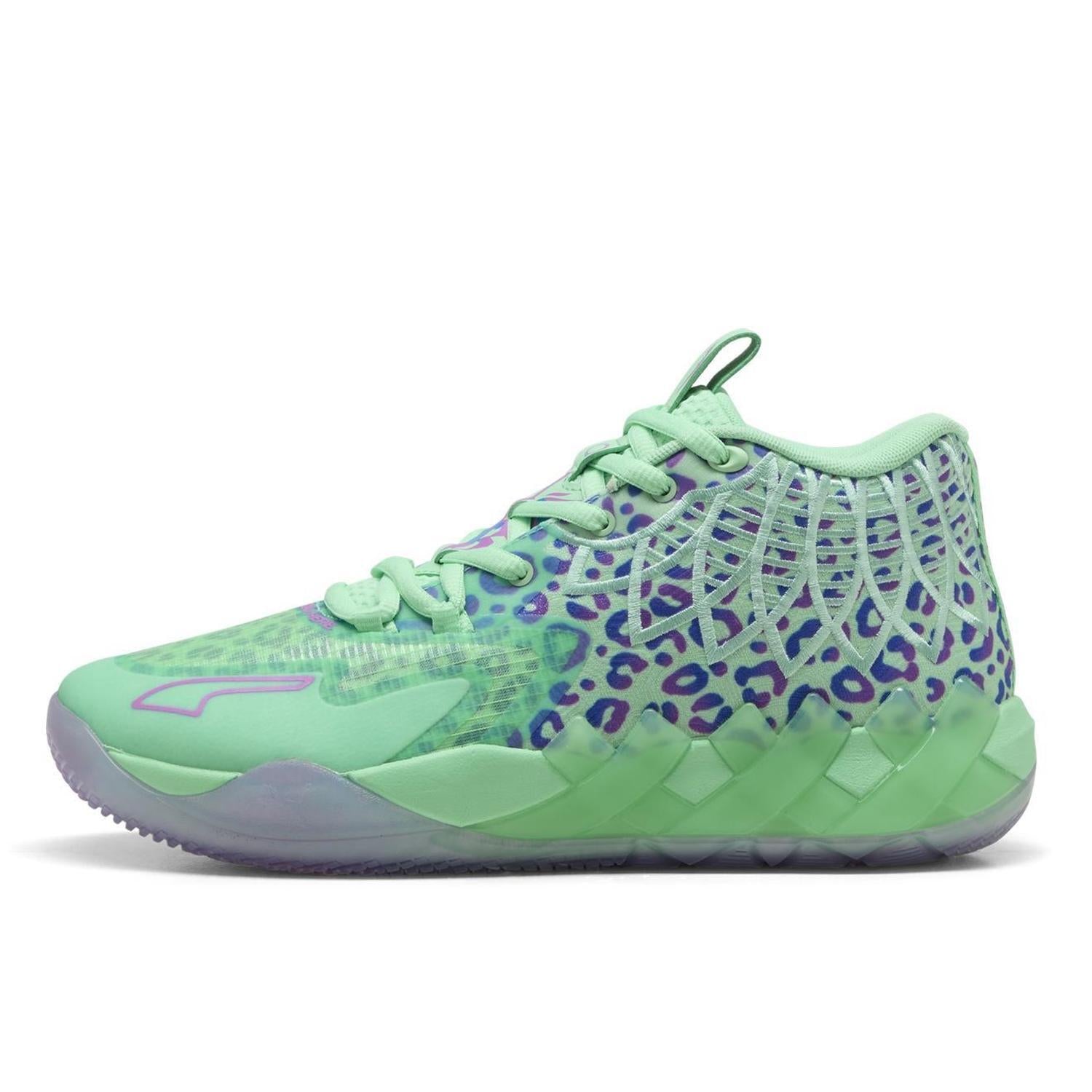 311401-01 Lamelo Ball Ã Puma MB 01 Alien Safari Green Glimmer (Men's)