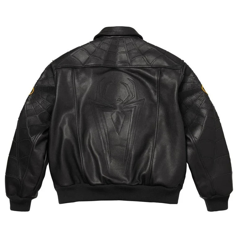 Supreme x Vanson Leathers Spider-Man Jacket Black