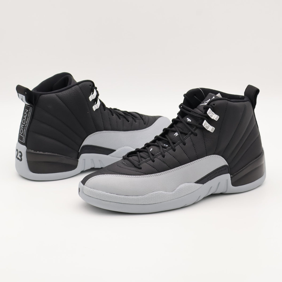 CT8013-010 Nike Air Jordan 12 Retro Barons Black and Wolf Grey (Men's)